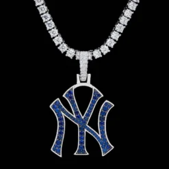 NY Yankees Pendant In White Gold -Fashion Jewelry Discount Store ny yankees pendant in white gold gld men the gld shop 11