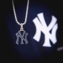 NY Yankees Pendant In White Gold -Fashion Jewelry Discount Store ny yankees pendant in white gold gld men the gld shop 3