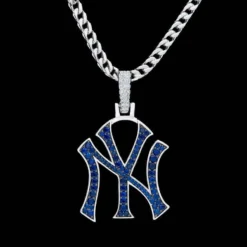 NY Yankees Pendant In White Gold -Fashion Jewelry Discount Store ny yankees pendant in white gold gld men the gld shop 6