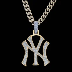 NY Yankees Pendant In Yellow Gold -Fashion Jewelry Discount Store ny yankees pendant in yellow gold gld men the gld shop 13