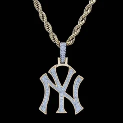 NY Yankees Pendant In Yellow Gold -Fashion Jewelry Discount Store ny yankees pendant in yellow gold gld men the gld shop 9