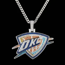 Oklahoma City Thunder Pendant -Fashion Jewelry Discount Store oklahoma city thunder pendant gld men the gld shop 4