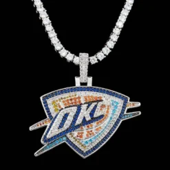 Oklahoma City Thunder Pendant -Fashion Jewelry Discount Store oklahoma city thunder pendant gld men the gld shop 6
