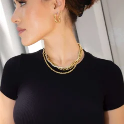 Paperclip Necklace - 4mm -Fashion Jewelry Discount Store paperclip necklace 4mm gld women the gld shop 4 183cf33a 1994 4558 bfd1 335339cc0a8c scaled