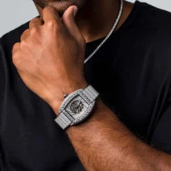 40MM Perennial Era Auto Watch- Fully Iced 9 40MM Perennial Era Auto Watch- Fully Iced -Fashion Jewelry Discount Store perennial era auto watch fully iced gld men the gld shop 4