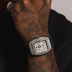 40MM Perennial Era Watch Arabic- Fully Iced W/ Rubber Strap 9 40MM Perennial Era Watch Arabic- Fully Iced W/ Rubber Strap -Fashion Jewelry Discount Store perennial era watch arabic fully iced rubber strap gld men the gld shop 3