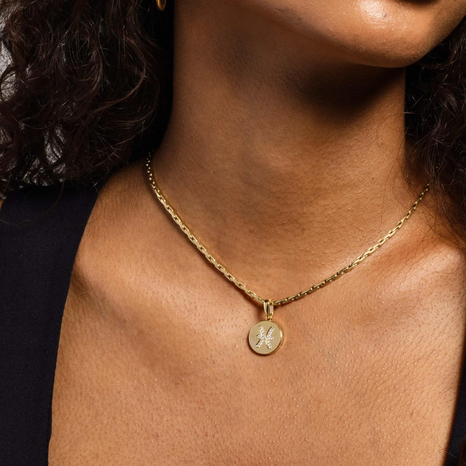 Pisces Micro Coin Pendant 2 Pisces Micro Coin Pendant - Image 2