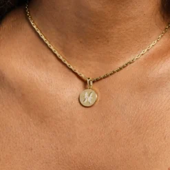 Pisces Micro Coin Pendant