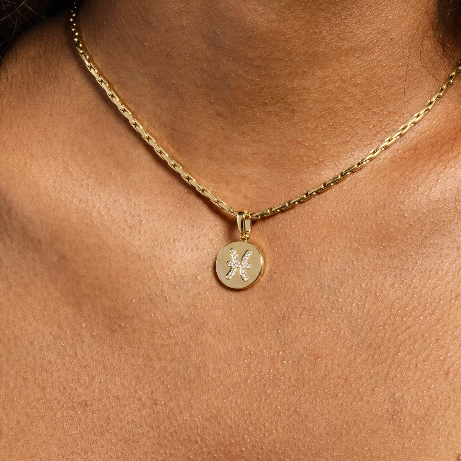 Pisces Micro Coin Pendant 1 Pisces Micro Coin Pendant