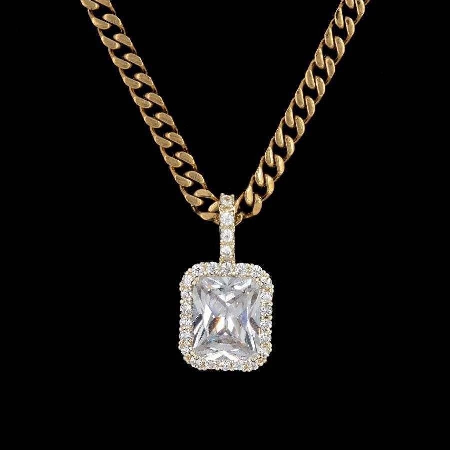 Princess Cut Halo Pendant 7 Princess Cut Halo Pendant - Image 7