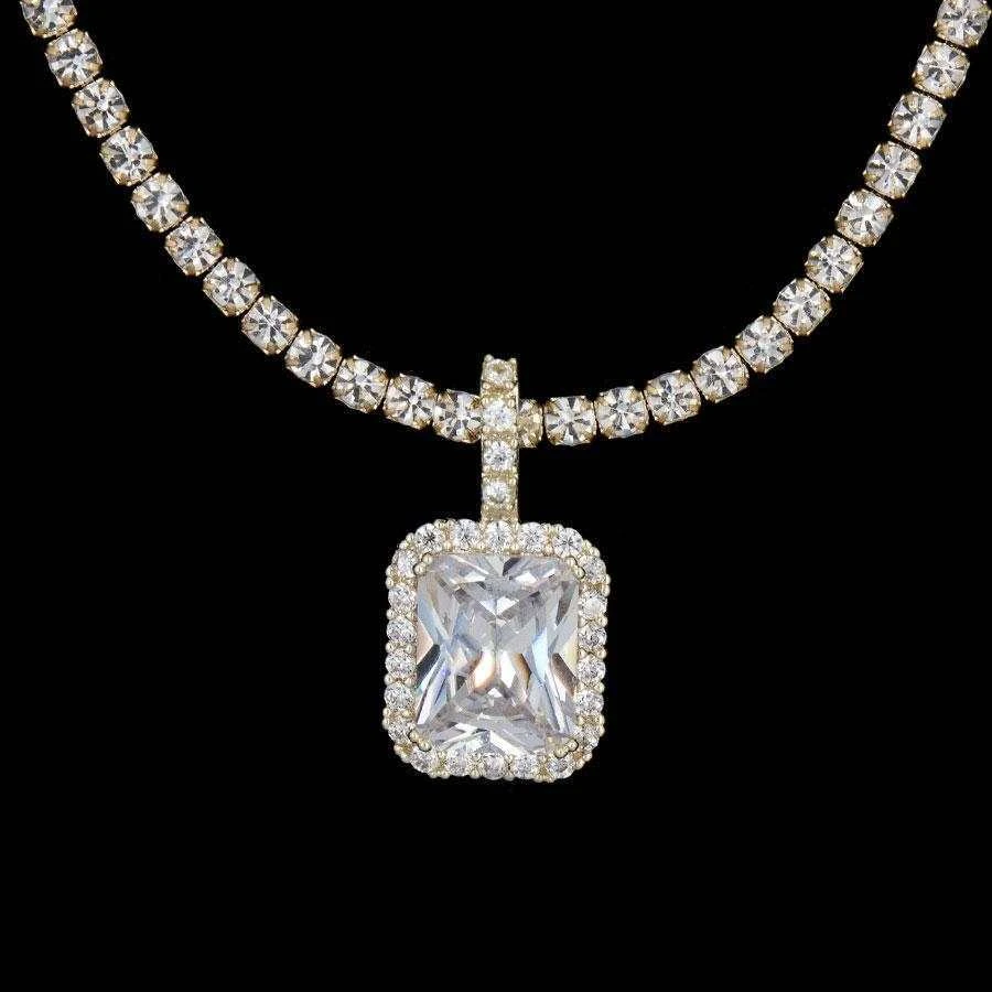 Princess Cut Halo Pendant 9 Princess Cut Halo Pendant - Image 9