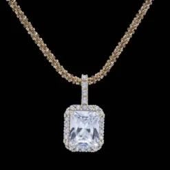 Princess Cut Halo Pendant 22 Princess Cut Halo Pendant -Fashion Jewelry Discount Store princess cut halo pendant gld women the gld shop 7