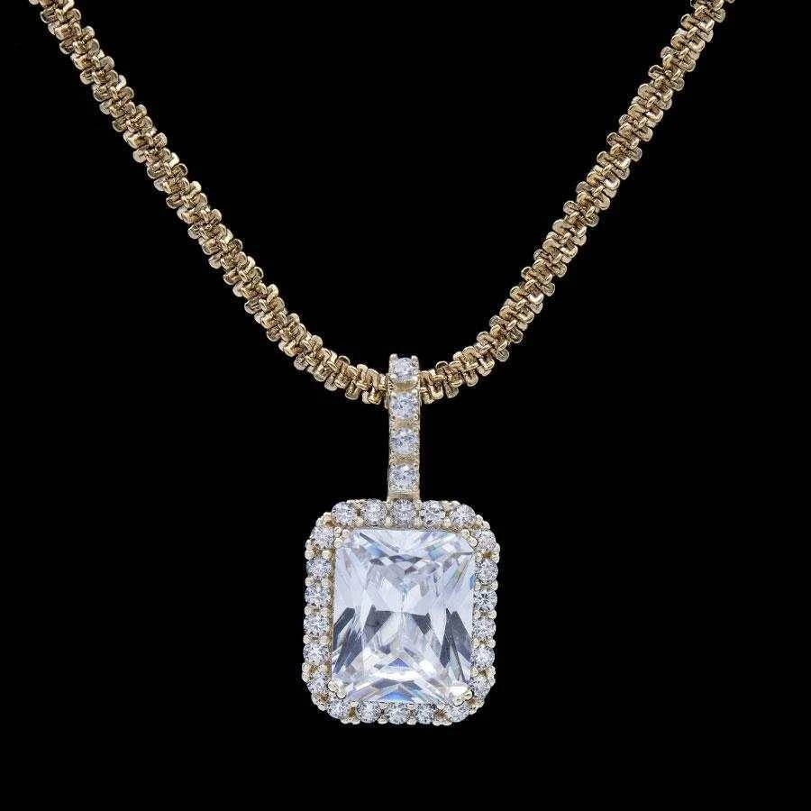 Princess Cut Halo Pendant 10 Princess Cut Halo Pendant - Image 10