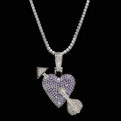 Purple Heart Pendant In White Gold -Fashion Jewelry Discount Store purple heart pendant in white gold gld men the gld shop 5