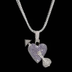 Purple Heart Pendant In White Gold -Fashion Jewelry Discount Store purple heart pendant in white gold gld men the gld shop 6
