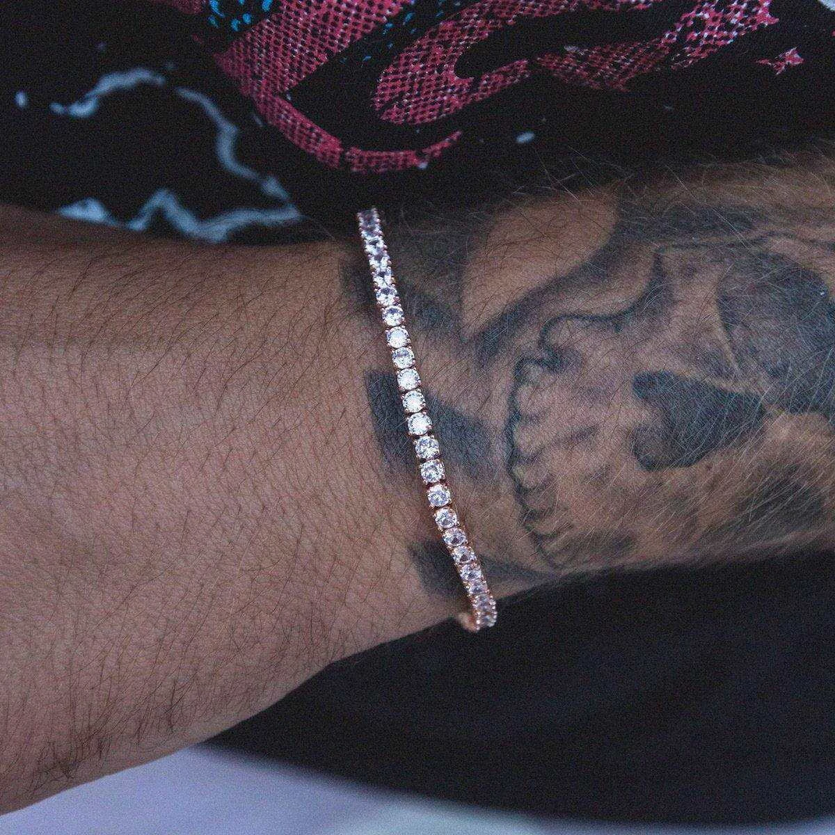 Diamond Tennis Bracelet In Rose Gold - 3mm 1 Diamond Tennis Bracelet In Rose Gold - 3mm