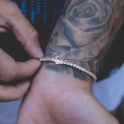 Diamond Tennis Bracelet In Rose Gold - 3mm 8 Diamond Tennis Bracelet In Rose Gold - 3mm -Fashion Jewelry Discount Store round cut tennis bracelet in rose gold 3mm gld men the gld shop 4