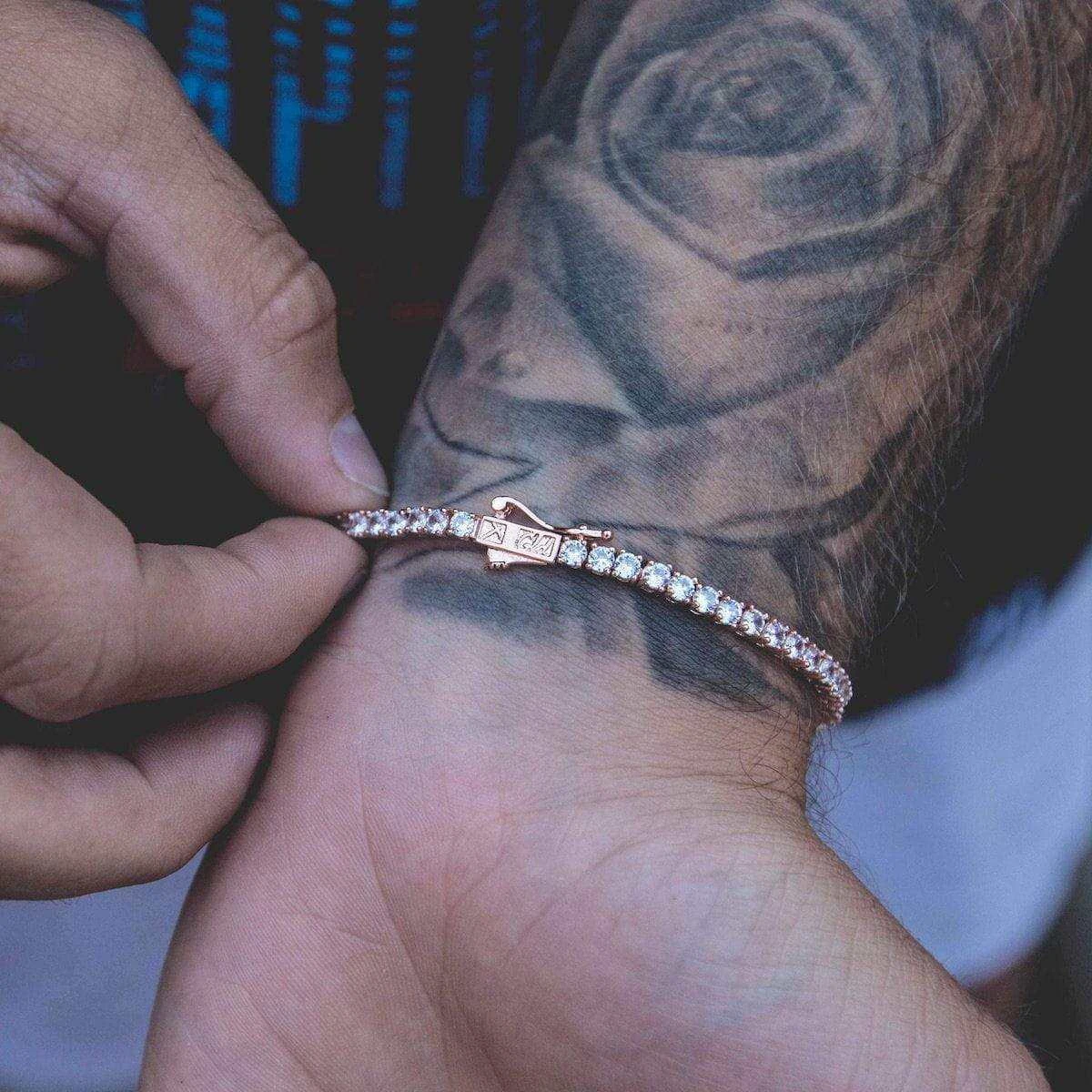 Diamond Tennis Bracelet In Rose Gold - 3mm 4 Diamond Tennis Bracelet In Rose Gold - 3mm - Image 4