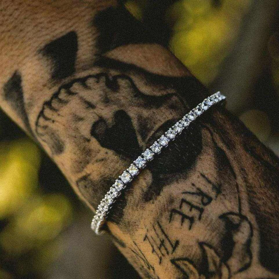 Diamond Tennis Bracelet In White Gold - 3mm 1 Diamond Tennis Bracelet In White Gold - 3mm