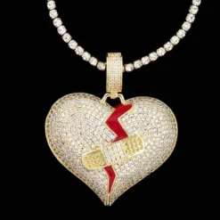 Scars Fade - Broken Heart Pendant -Fashion Jewelry Discount Store scars fade broken heart pendant gld men the gld shop 10