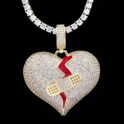 Scars Fade - Broken Heart Pendant -Fashion Jewelry Discount Store scars fade broken heart pendant gld men the gld shop 11