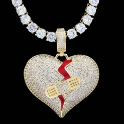 Scars Fade - Broken Heart Pendant -Fashion Jewelry Discount Store scars fade broken heart pendant gld men the gld shop 12