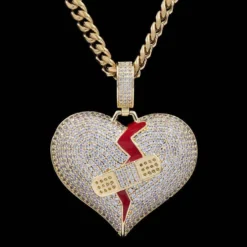 Scars Fade - Broken Heart Pendant -Fashion Jewelry Discount Store scars fade broken heart pendant gld men the gld shop 13