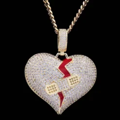 Scars Fade - Broken Heart Pendant -Fashion Jewelry Discount Store scars fade broken heart pendant gld men the gld shop 5
