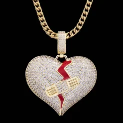 Scars Fade - Broken Heart Pendant -Fashion Jewelry Discount Store scars fade broken heart pendant gld men the gld shop 6