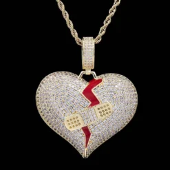 Scars Fade - Broken Heart Pendant -Fashion Jewelry Discount Store scars fade broken heart pendant gld men the gld shop 7