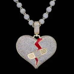 Scars Fade - Broken Heart Pendant -Fashion Jewelry Discount Store scars fade broken heart pendant gld men the gld shop 9