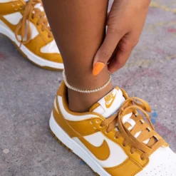 Round Cut Tennis Necklace + Anklet Bundle Yellow Gold - 3mm -Fashion Jewelry Discount Store tennis necklace anklet bundle yellow gold 3mm 6