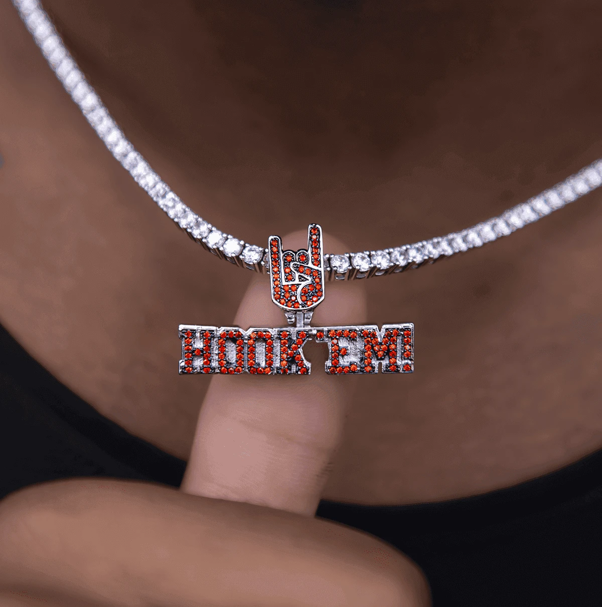 Texas Longhorns "Hook 'Em!" Pendant 1 Texas Longhorns "Hook 'Em!" Pendant