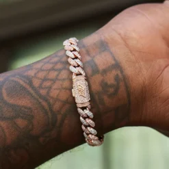 Two-Tone GLD Link Bracelet - 8.5mm -Fashion Jewelry Discount Store two tone gld link bracelet 8 5mm gld men 3