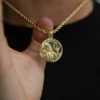 18k Vermeil Neptune Coin Pendant