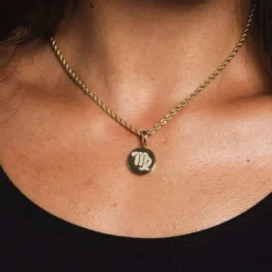 Virgo Micro Coin Pendant