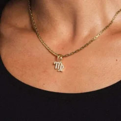 Virgo Pave Pendant