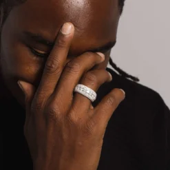 White Gold 5 Layer Diamond Band Ring 7 White Gold 5 Layer Diamond Band Ring -Fashion Jewelry Discount Store white gold 5 layer diamond band ring gld men the gld shop 1